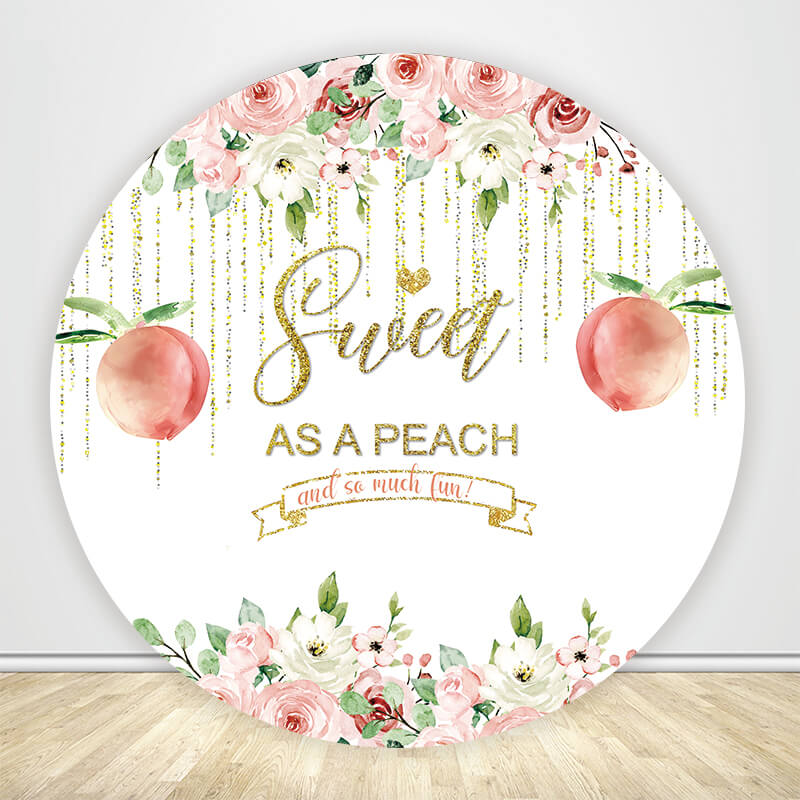 Sweet As A Peach Birthday Party Decoration Backdrop-ubackdrop