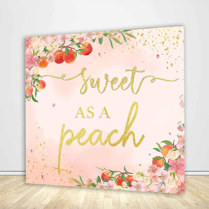 Sweet As A Peach Themed Birthday Party Decoration Backdrops-ubackdrop