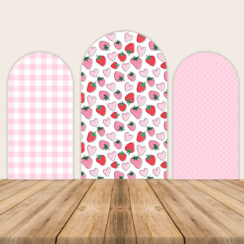 Sweet Strawberry Girl Birthday Party Decoration Backdrop-ubackdrop