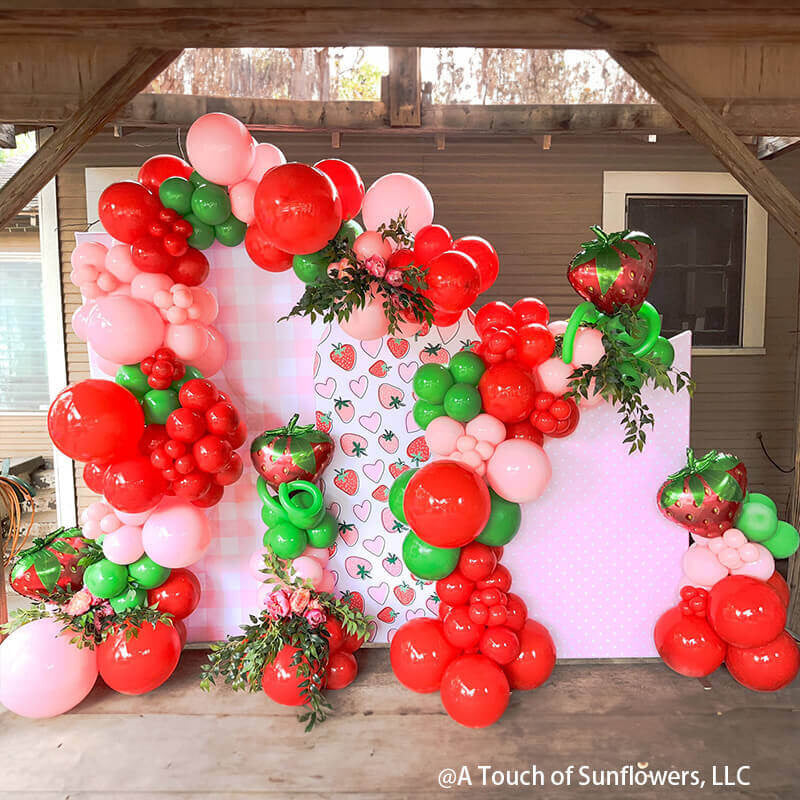 Sweet Strawberry Girl Birthday Party Decoration Backdrop-ubackdrop