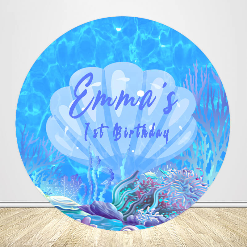 Underwater Mermaid Theme Birthday Party Backdrop-ubackdrop