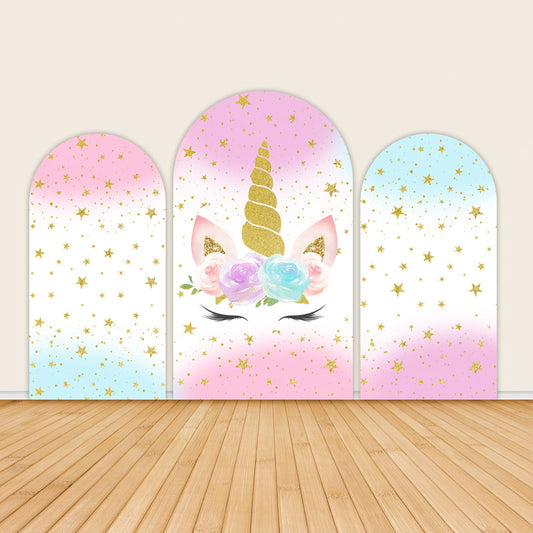 Unicorn Arch Chiara Birthday Backdrop Covers-ubackdrop