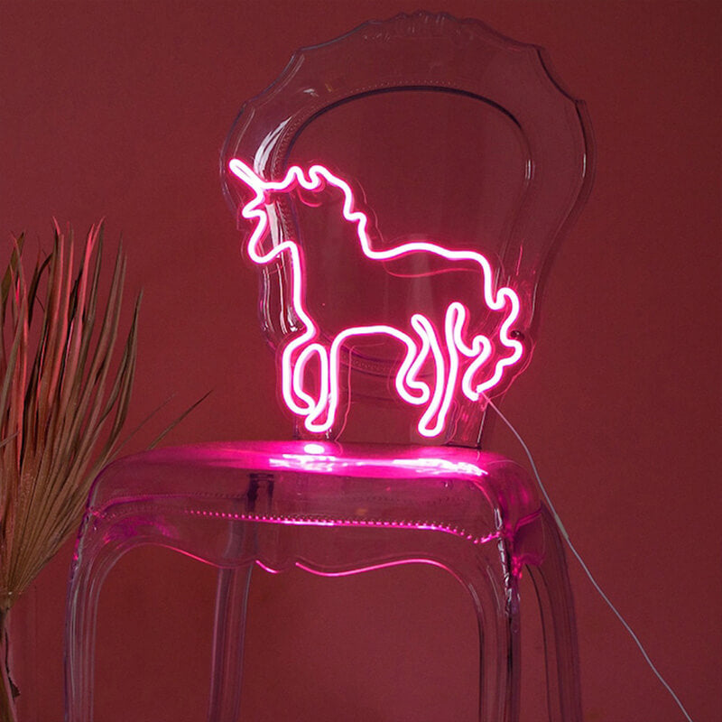 Unicorn Animal Modeling LED Neon lights Kids Birthday Decoration Lights-ubackdrop