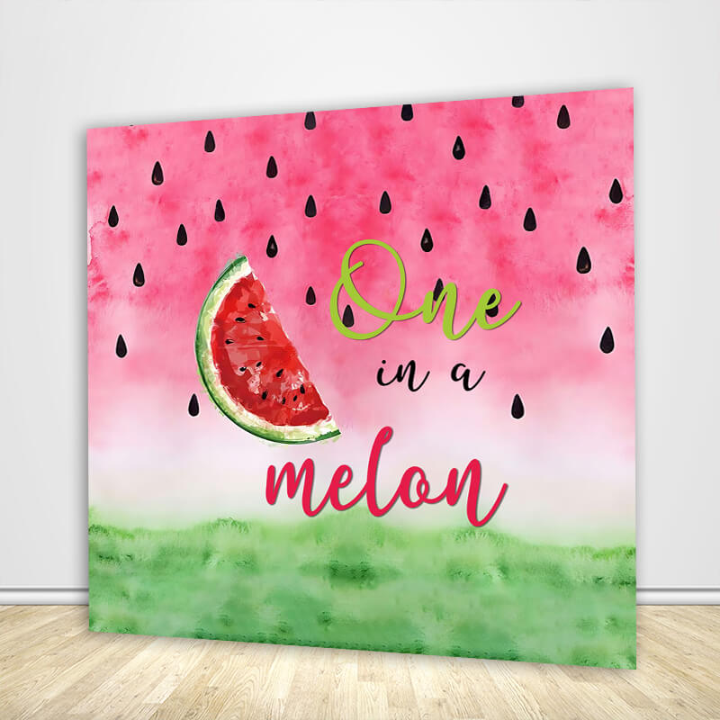 Watermelon Style One in a Melon Backdrop Kids Happy Birthday Party Decoration-ubackdrop