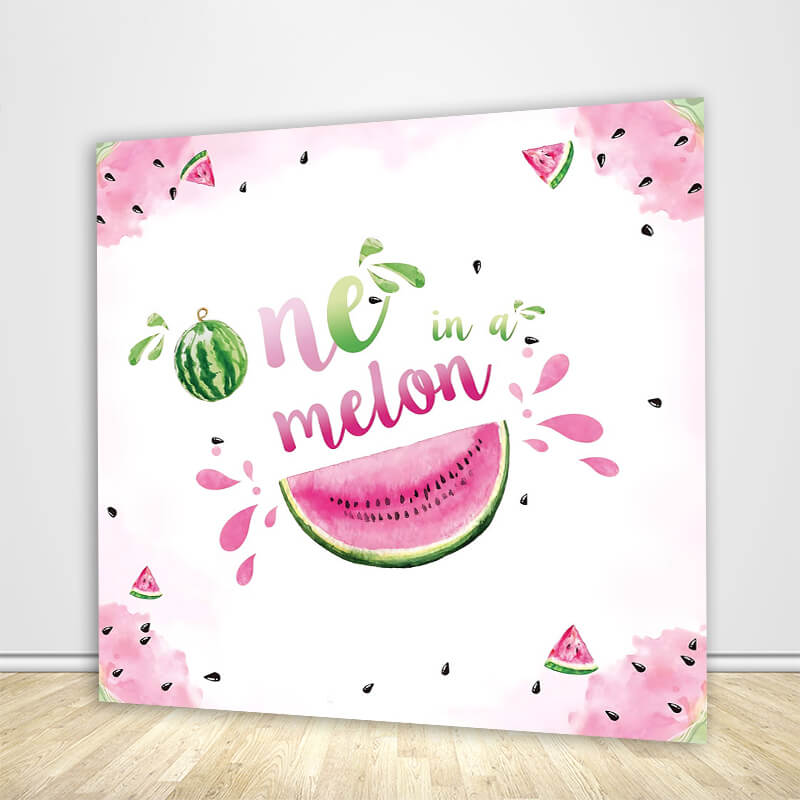 Watermelon Theme One in a Melon Backdrop Kids Happy Birthday Party Decoration-ubackdrop