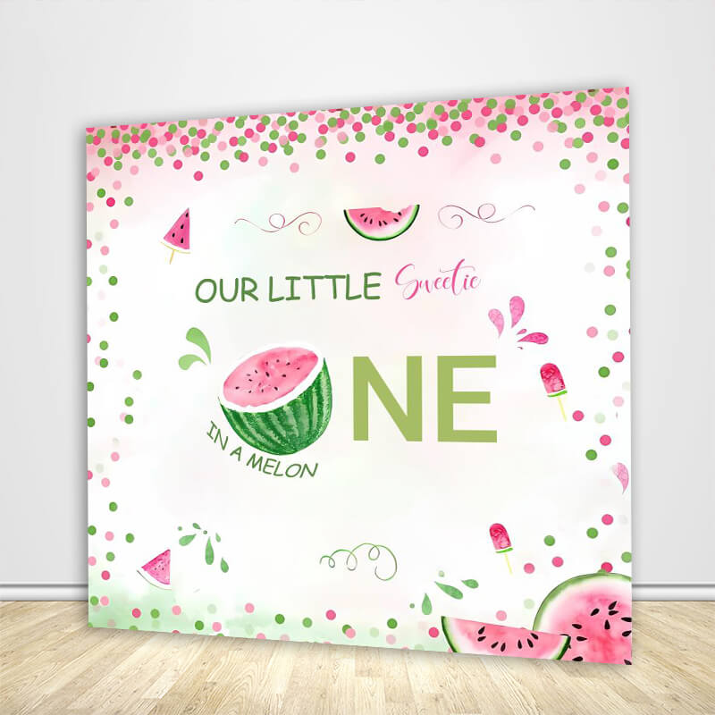 Watermelon Themed Sweetie One Birthday Party Decoration Backdrop-ubackdrop