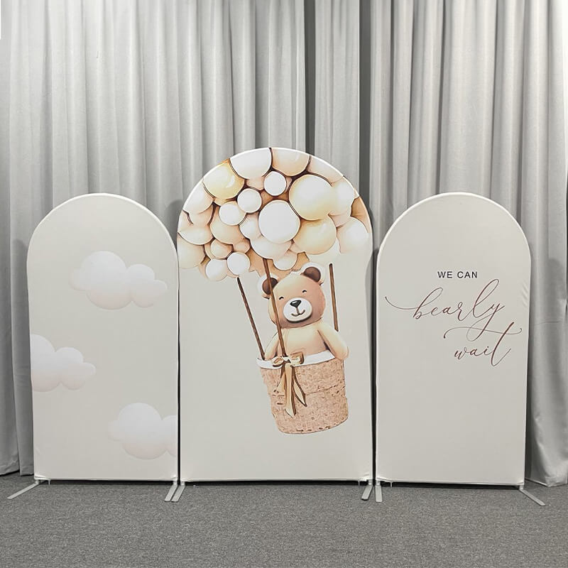 Bear Baby Shower Arch Walls Backdrop-ubackdrop