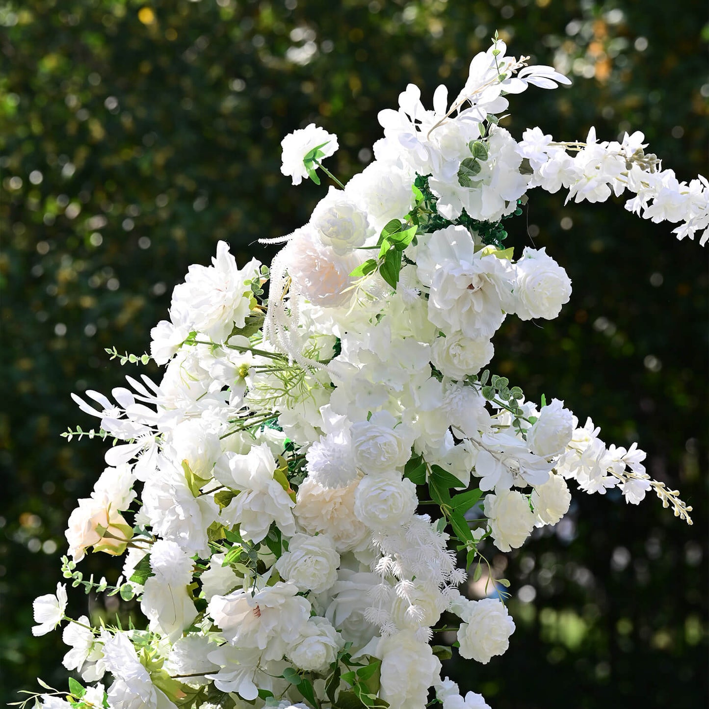 6+7FT Horn-Shape Flower Wall Backdrop Stand for Wedding and Event Decoration