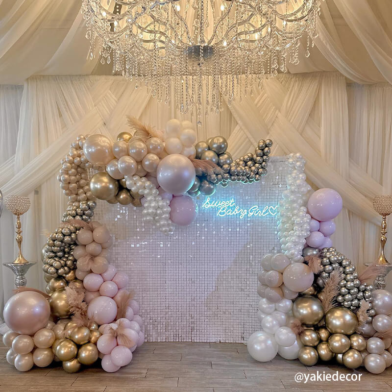 White Shimmer Wall Panels – Easy Setup Wedding/Event/Theme Party Decorations-ubackdrop