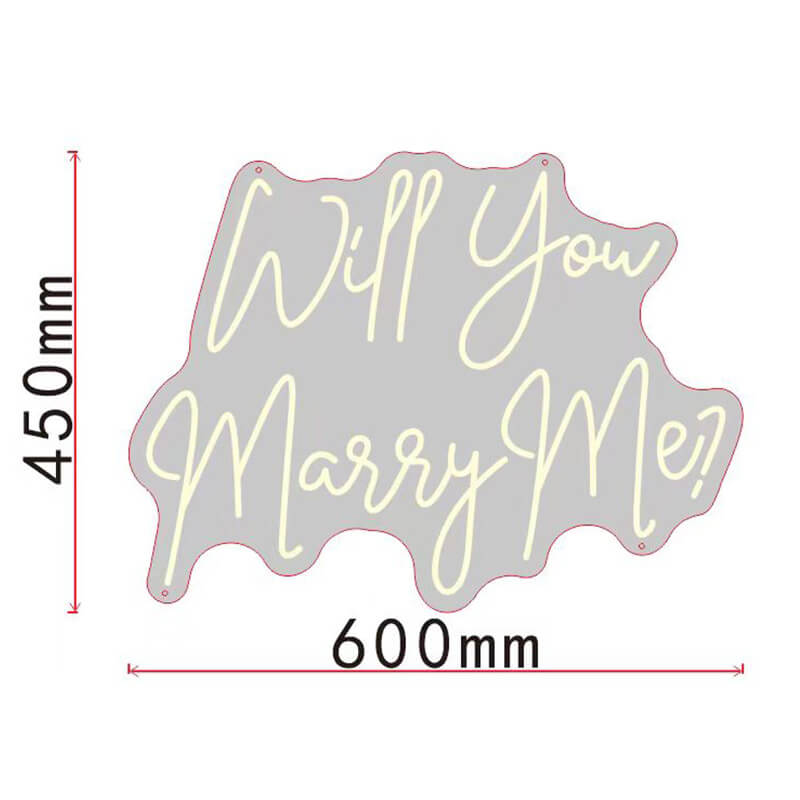 Will You Marry Me LED Neon Sign Proposal Party Decoration Backdrop-ubackdrop