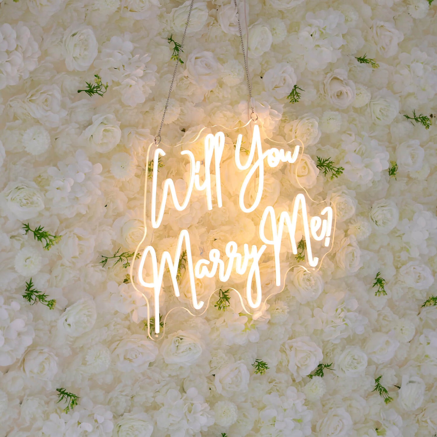 Will You Marry Me LED Neon Sign Proposal Party Decoration Backdrop-ubackdrop