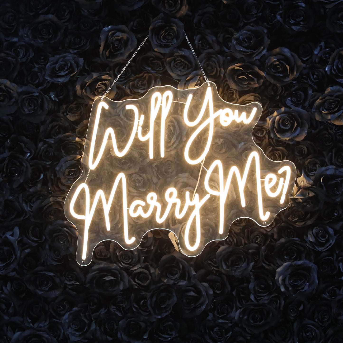 Will You Marry Me LED Neon Sign Proposal Party Decoration Backdrop-ubackdrop