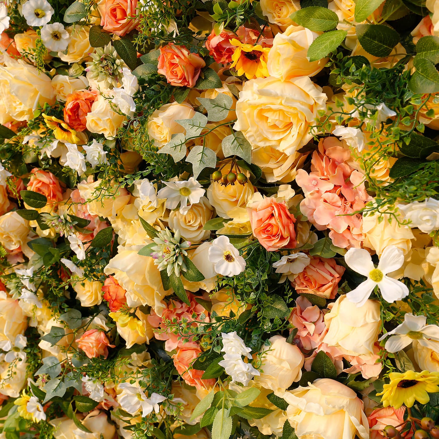 Yellow Roses Flower Wall Backdrop for Birthday&Wedding Party Decoration-ubackdrop