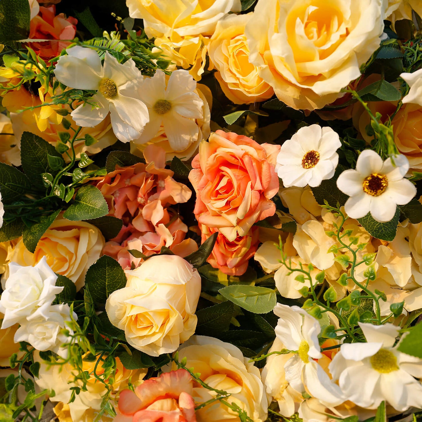 Yellow Roses Flower Wall Backdrop for Birthday&Wedding Party Decoration-ubackdrop