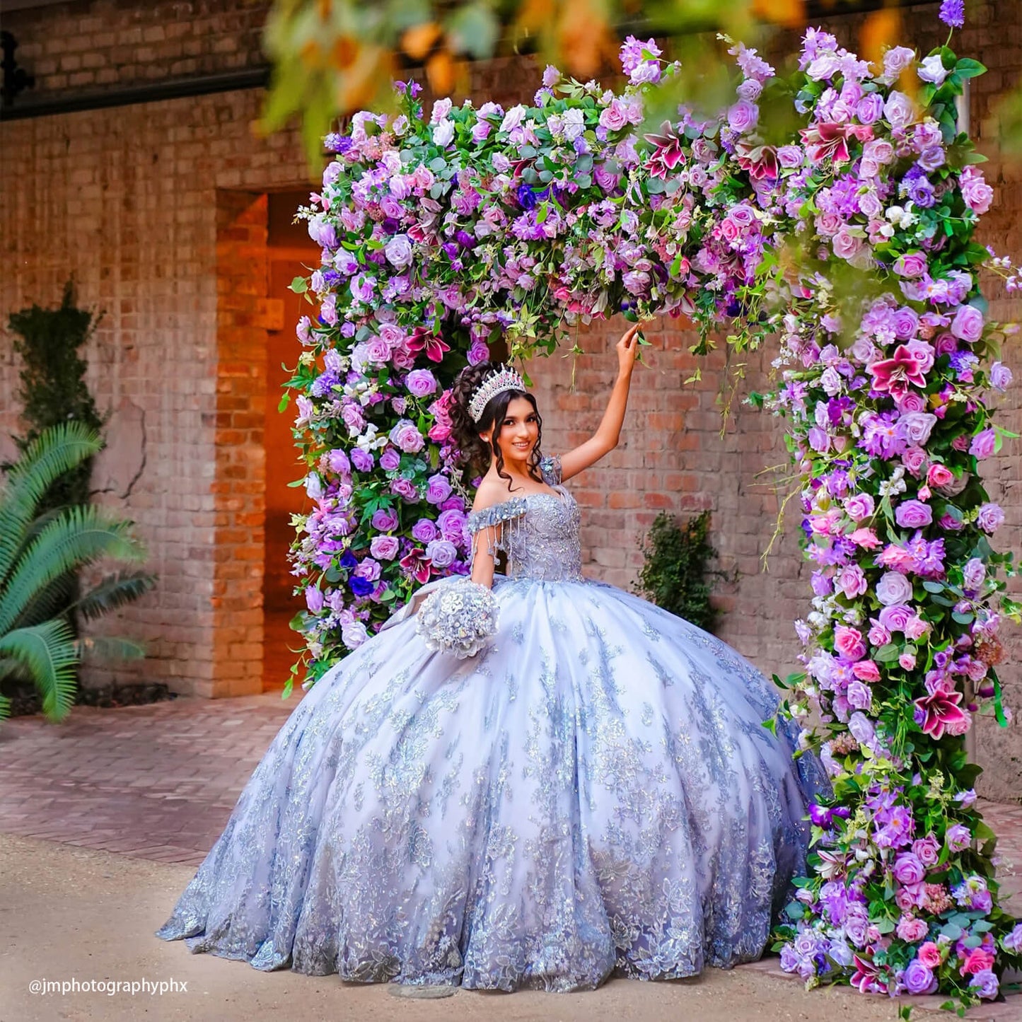 7D Purple Fabric Artificial Flower Wall Arch Wedding Party Decoration-ubackdrop