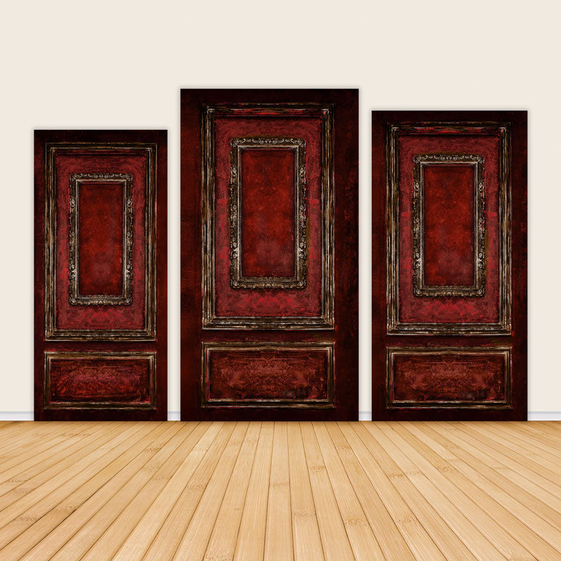 Red Vintage Retro Wall Bridal Shower Party Birthday Backdrop-ubackdrop