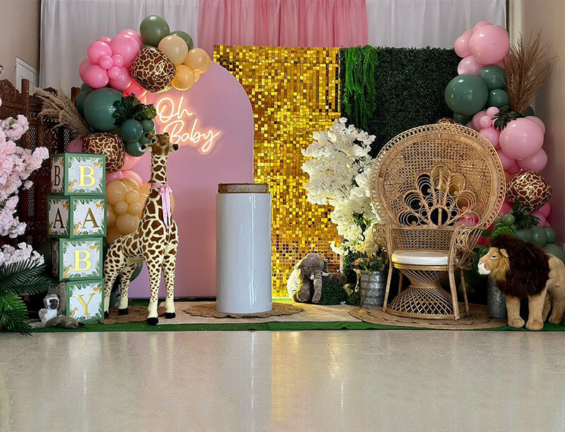 Gold Shimmer Wall Panels – Easy Setup Wedding/Event/Theme Party Decorations-ubackdrop