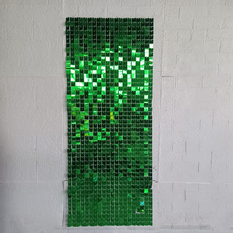 Bright Green Shimmer Wall Panels – Easy Setup Birthday/Event/Theme Party Decorations-ubackdrop