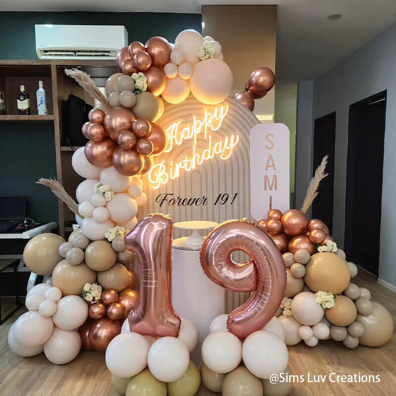 Happy Birthday LED Neon Sign Resuable Party Decoration Backdrop-ubackdrop