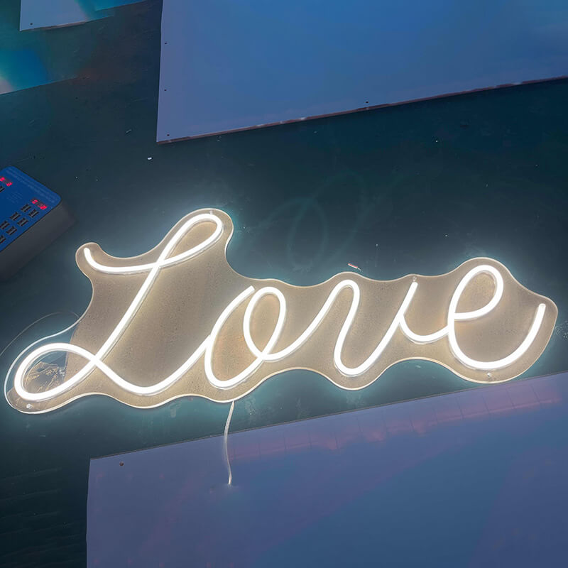 Love LED Neon Sign Resuable Party Decoration Backdrop-ubackdrop