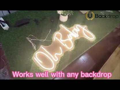 Oh Baby LED Neon Sign Reusable Party Decoration Backdrop