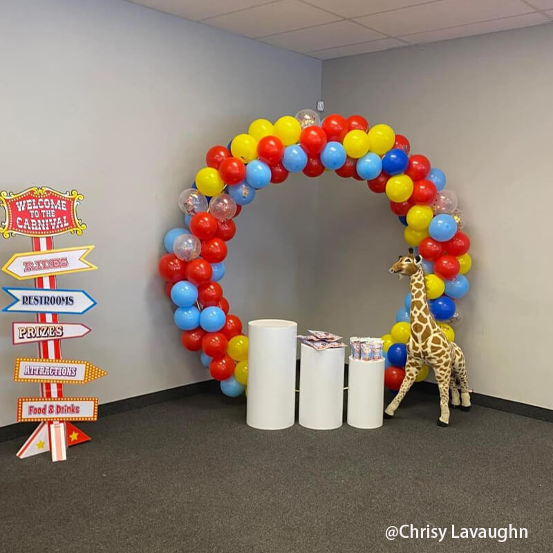 Party & Hoop Balloon Circle Loop Flower Arch Photo Booth Backdrop Stand Round Backdrop-ubackdrop