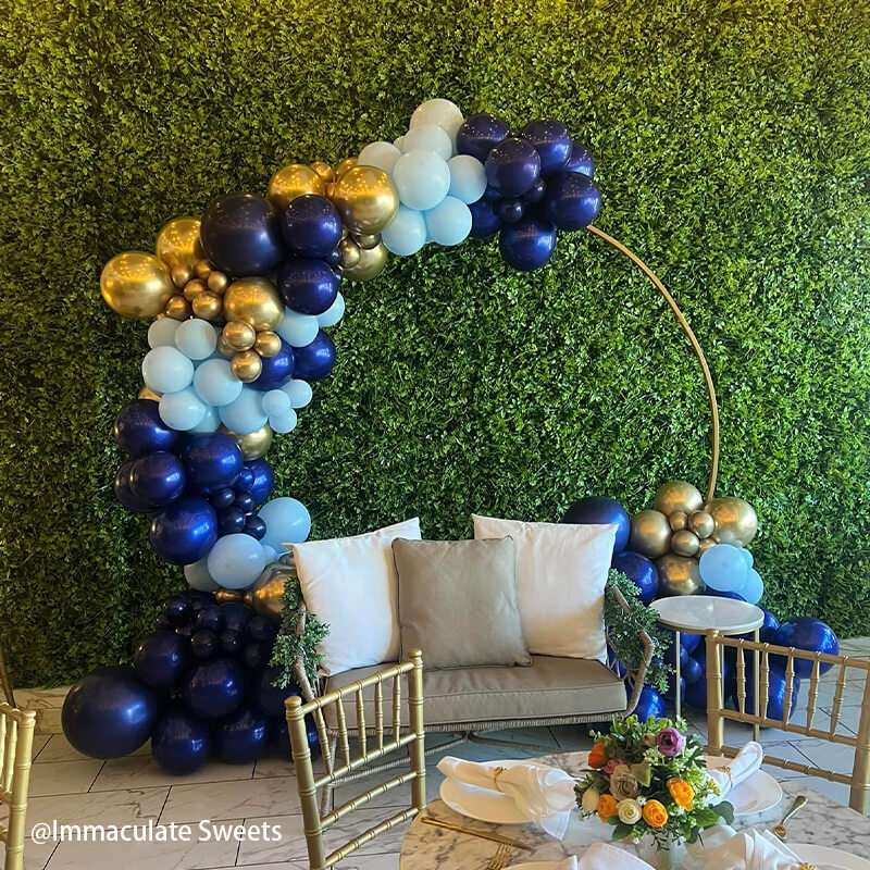 6.5 Ft Round Aluminum Wedding Arch Photo Booth Backdrop Stand-ubackdrop