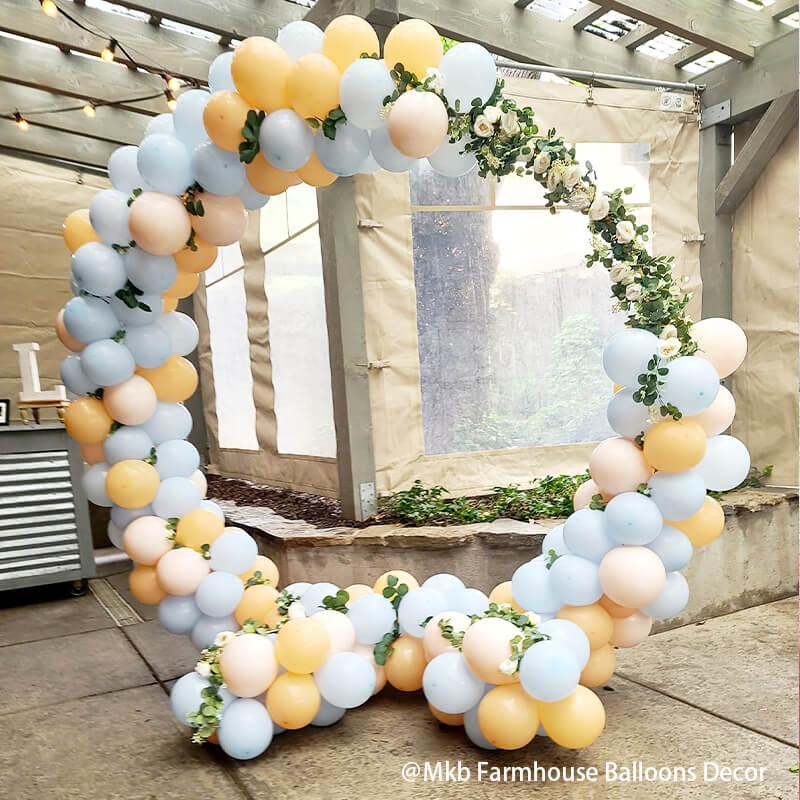 6.5 Ft Round Aluminum Wedding Arch Photo Booth Backdrop Stand-ubackdrop
