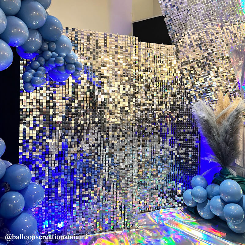 Silver Shimmer Wall Panels – Easy Setup Wedding/Event/Theme Party Decorations-ubackdrop