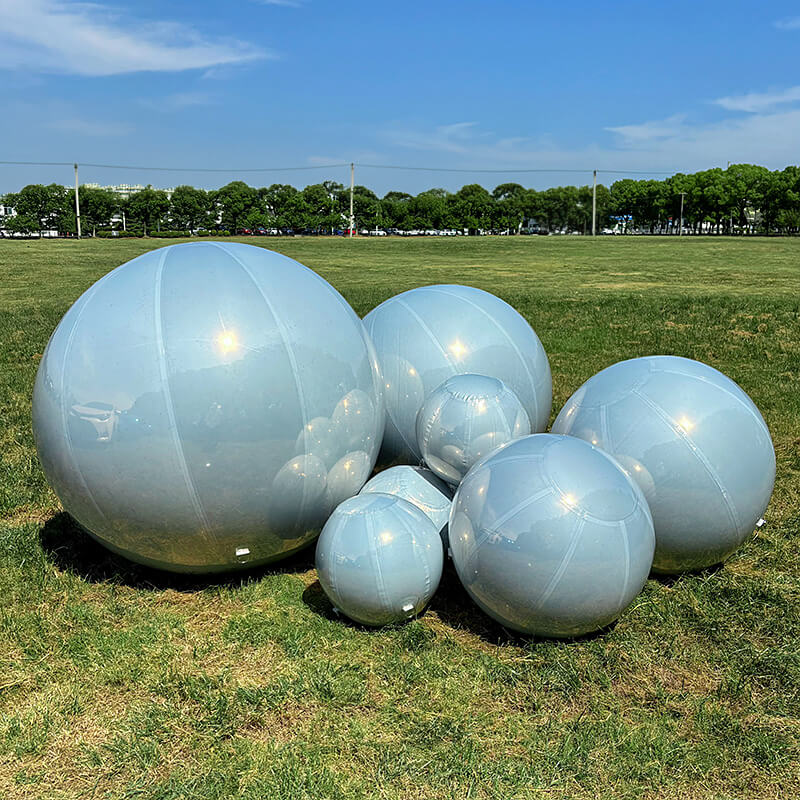 White Inflatable Mirror Ball Reusable Big Bubble Balloon-ubackdrop