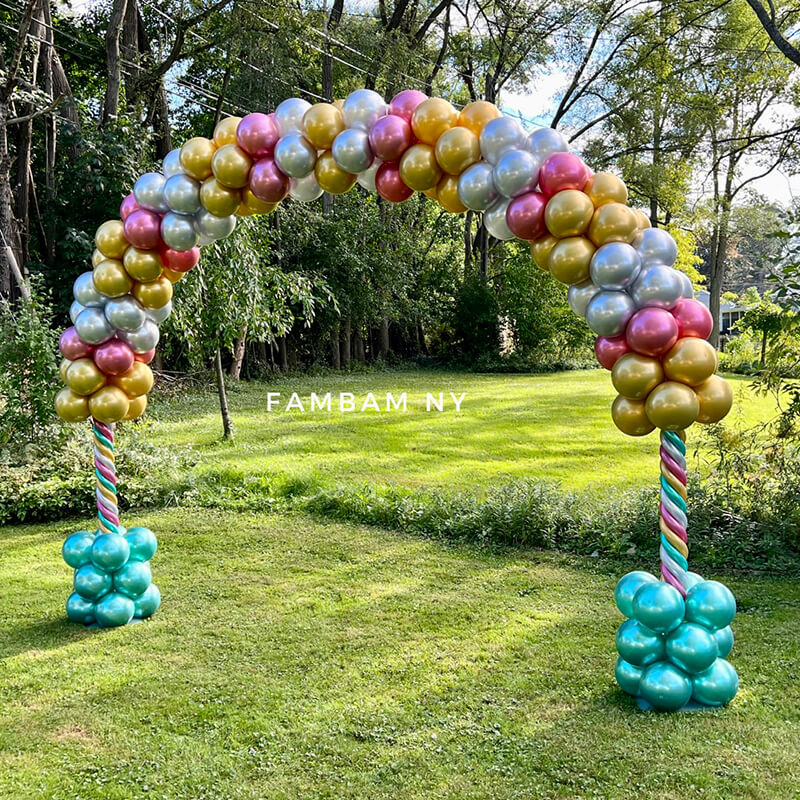 10x8 Ft Aluminum Balloon Arch Frame Wedding Arch Stand-ubackdrop