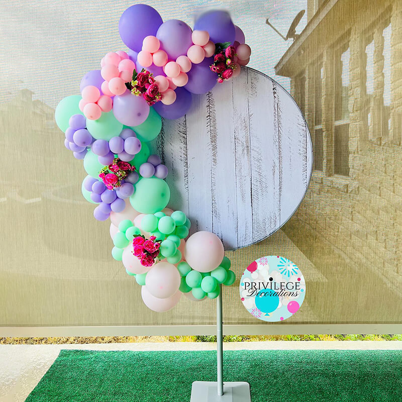 1m Party & Hoop Balloon Circle Loop Stand Moon | Question Mark | Half Circle Shape Balloon Arch Frame-ubackdrop