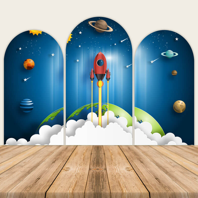 1st Trip Around the Sun Birthday Arched Wall Cover-ubackdrop