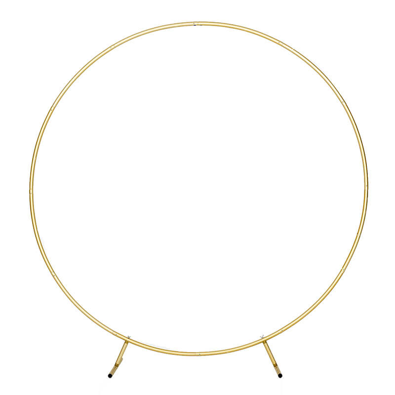 6.5 Ft Round Aluminum Wedding Arch Photo Booth Backdrop Stand-ubackdrop