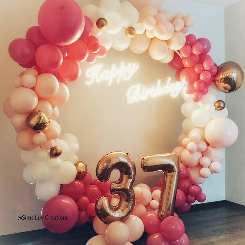Party & Hoop Balloon Circle Loop Flower Arch Photo Booth Backdrop Stand Round Backdrop-ubackdrop