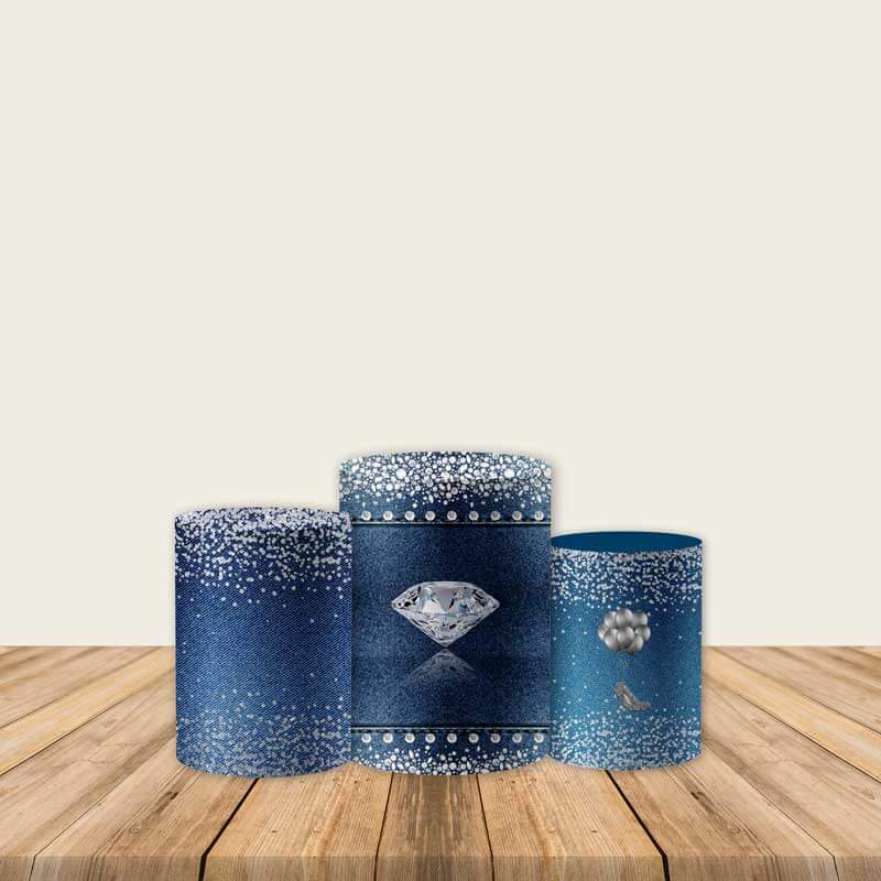 30th Birthday Fabric Pedestal Covers-ubackdrop
