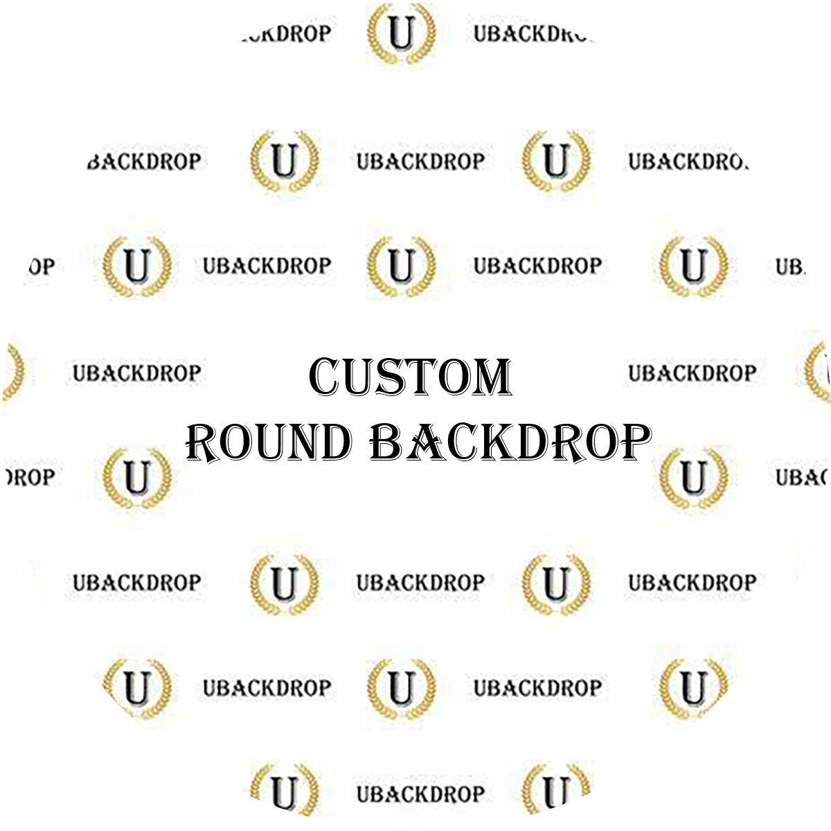 Custom Round Fabric Backdrop for Birthday&Baby Shower&Wedding&Any Other Party-ubackdrop