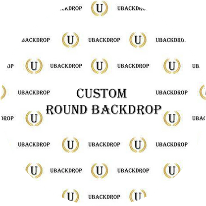 Custom Round Fabric Backdrop for Birthday&Baby Shower&Wedding&Any Other Party-ubackdrop