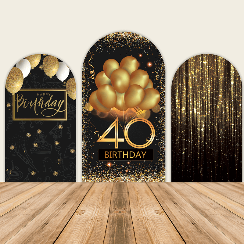 40th Birthday Chiara Arch Backdrop Covers-ubackdrop