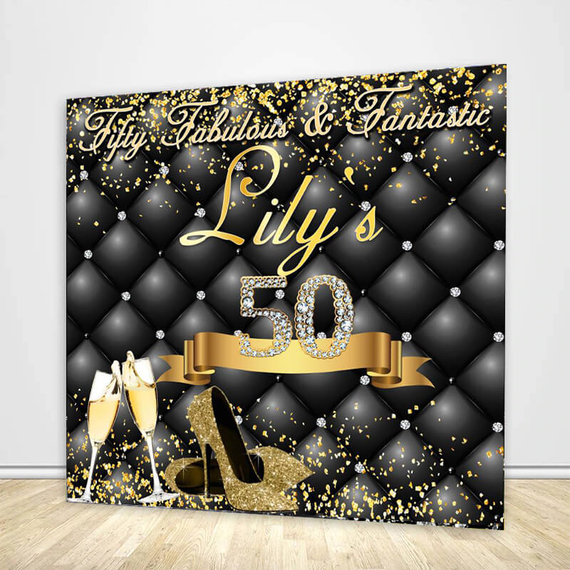 50 Fabulous Fantastic Birthday Backdrop-ubackdrop
