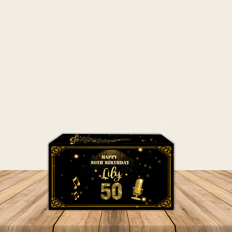 50th Birthday Tablecloth Custom Made Table Cover-ubackdrop