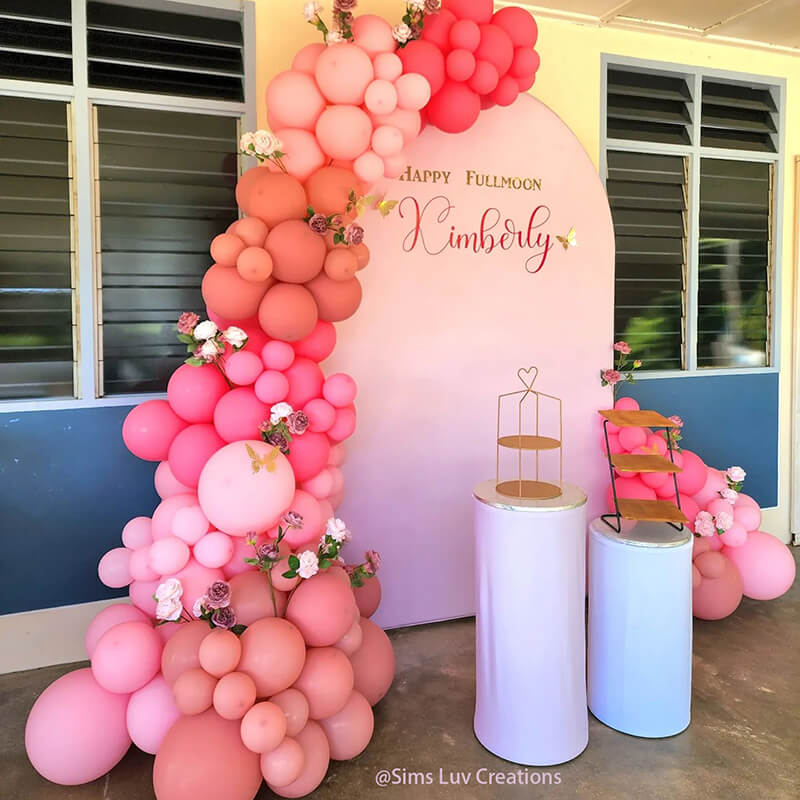 5X7ft Chiara Arched Backdrop Custom Arched Wall Backdrop Cover for Party Decoration-ubackdrop