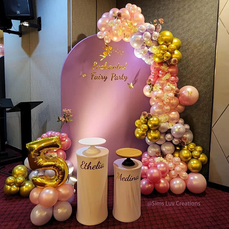 5X7ft Chiara Arched Backdrop Custom Arched Wall Backdrop Cover for Party Decoration-ubackdrop