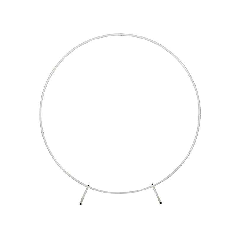 6.5 Ft Round Aluminum Wedding Arch Photo Booth Backdrop Stand-ubackdrop