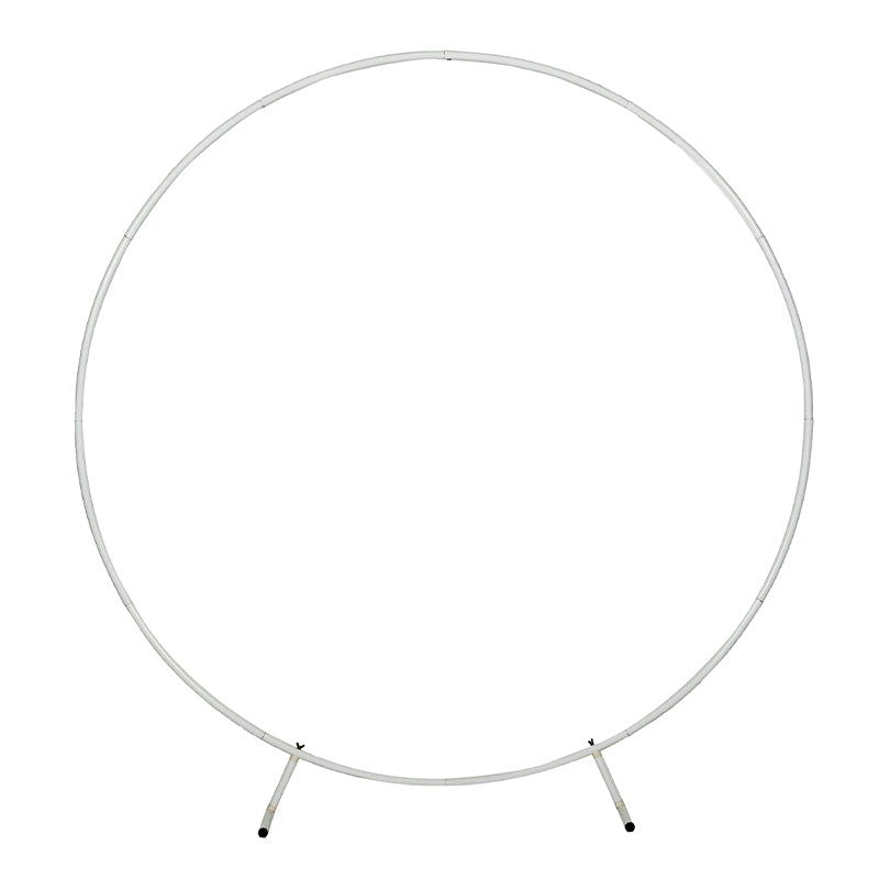 6.5 Ft Round Aluminum Wedding Arch Photo Booth Backdrop Stand-ubackdrop