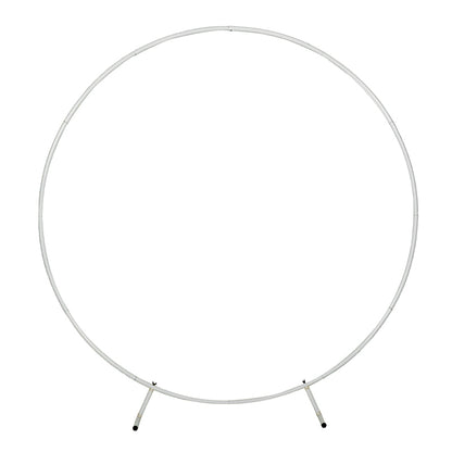 6.5 Ft Round Aluminum Wedding Arch Photo Booth Backdrop Stand-ubackdrop