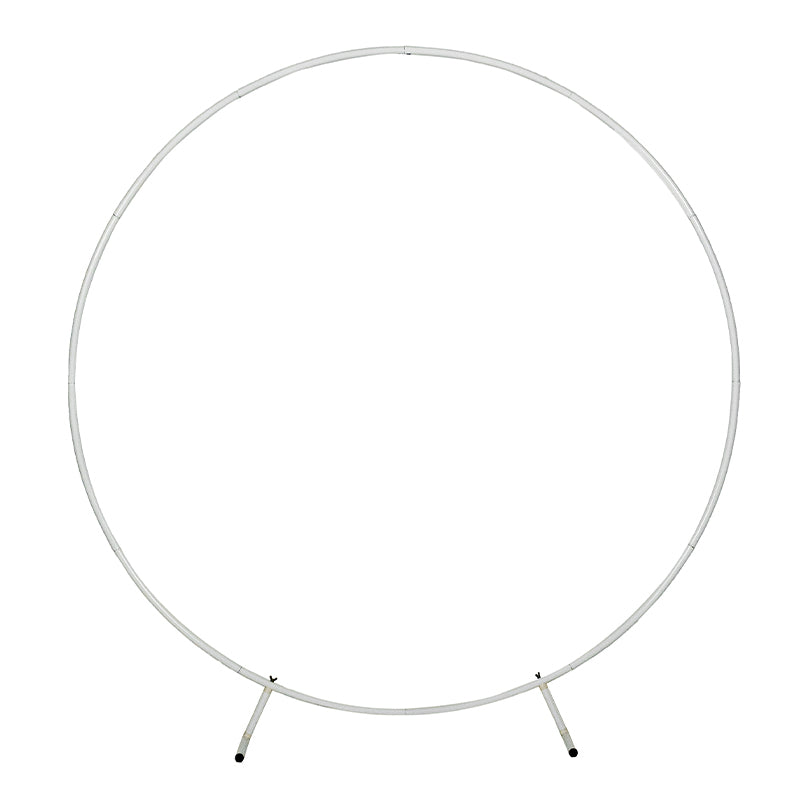 6.5 Ft Round Aluminum Wedding Arch Photo Booth Backdrop Stand-ubackdrop