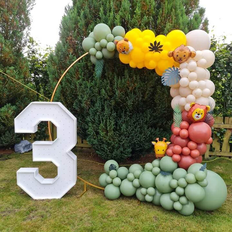 6.5 Ft Round Aluminum Wedding Arch Photo Booth Backdrop Stand-ubackdrop