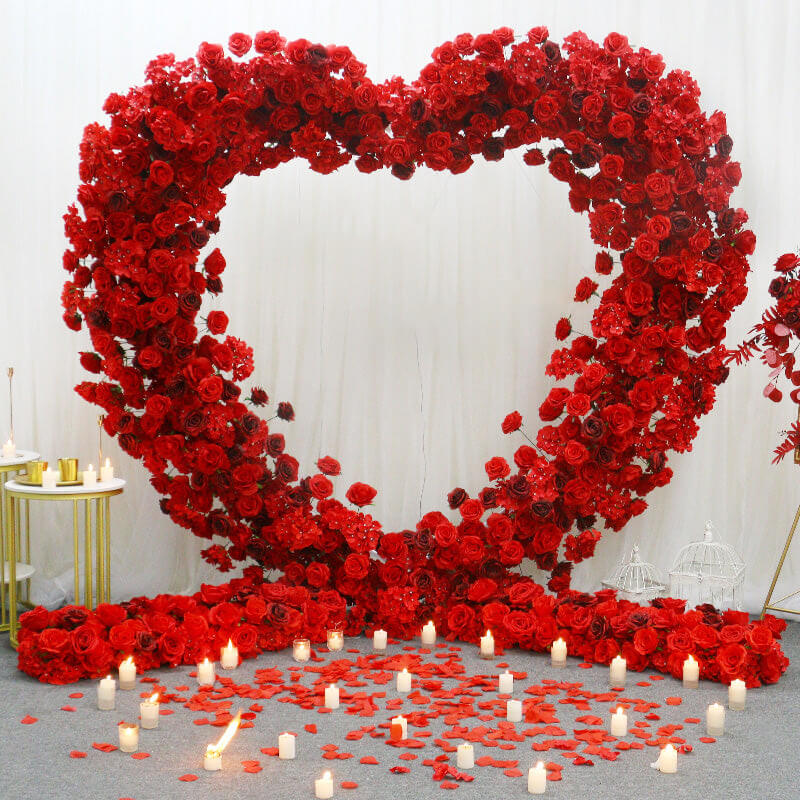 6.5ft Heart Shape Balloon Backdrop Stand-ubackdrop