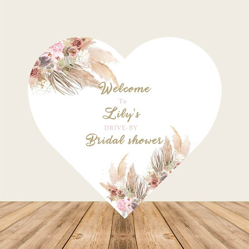 6.5ft Party & Hoop Balloon Heart Shape Loop Flower Arch Photo Booth Backdrop Stand Heart Backdrop-ubackdrop